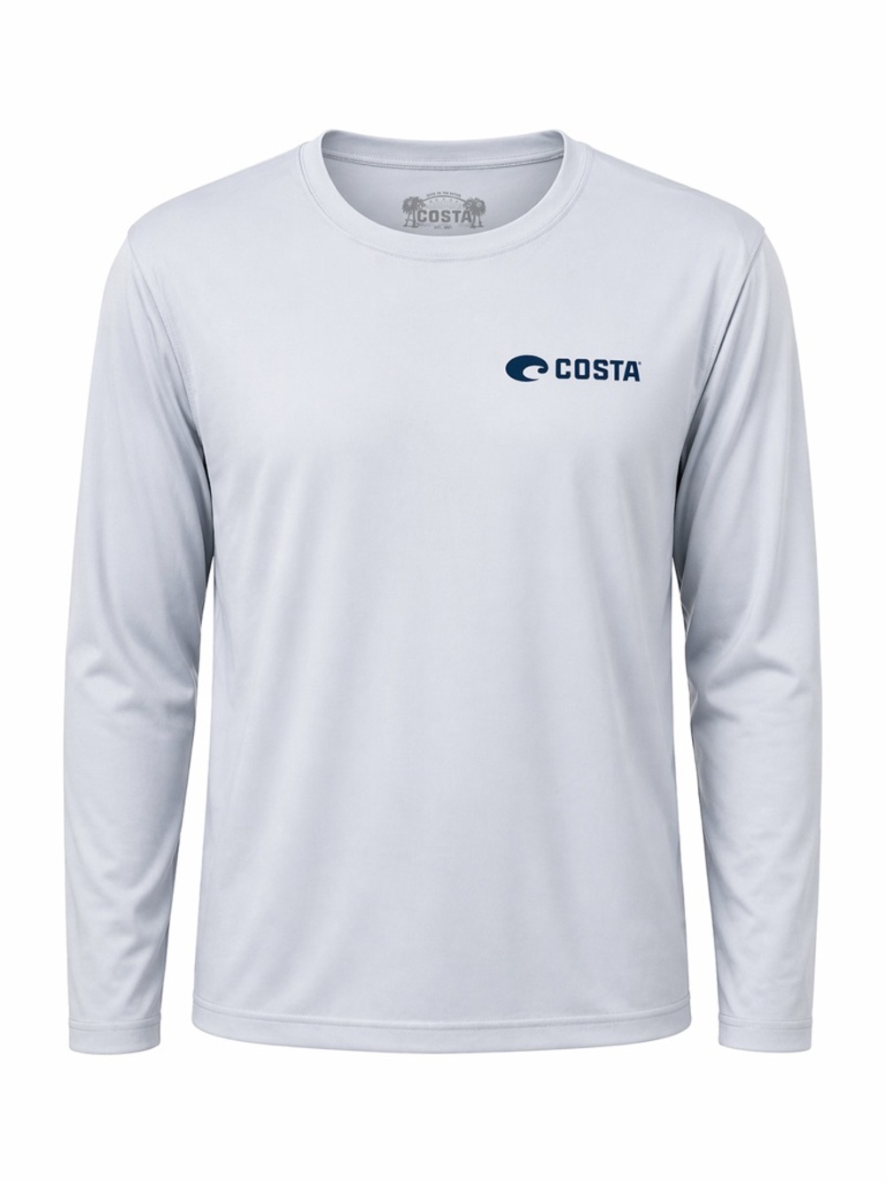 Costa light blue long sleeve dri fit tee, medium
